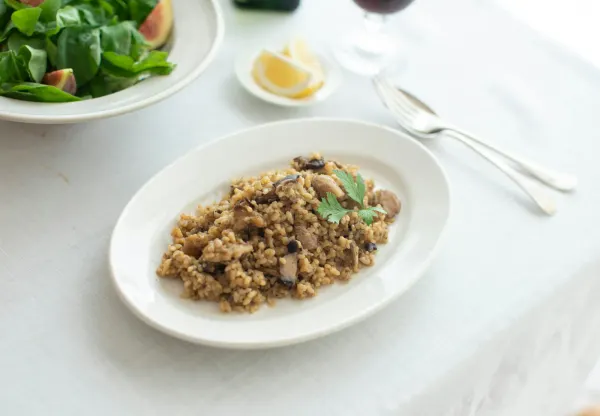 Sēņu risoto ar parmezānu