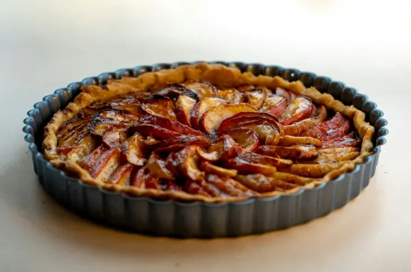 Bumbieru tarte ar mandeļu krēmu